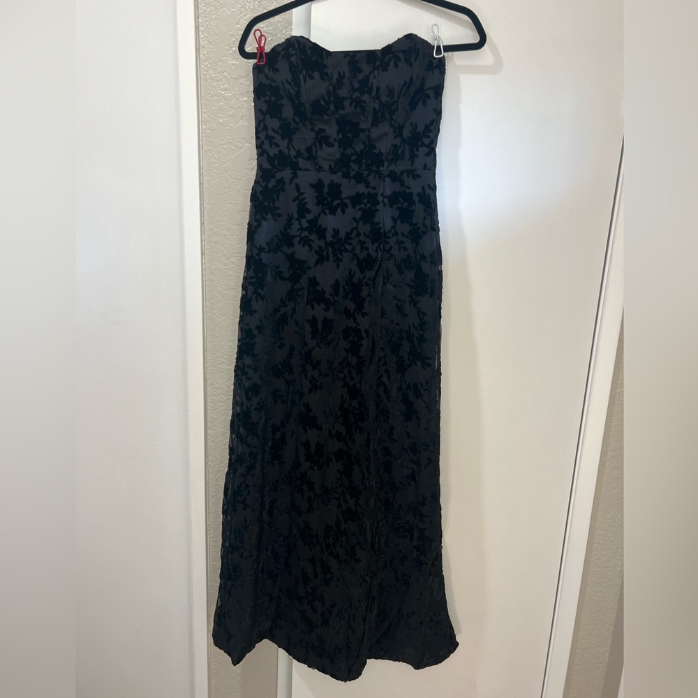 Revelry Mona Floral Burnout Velvet Dress - Picture 3 of 5